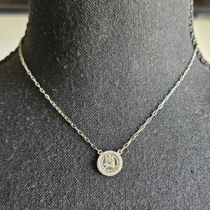 Giani Bernini CZ Sterling Silver Coin Necklace